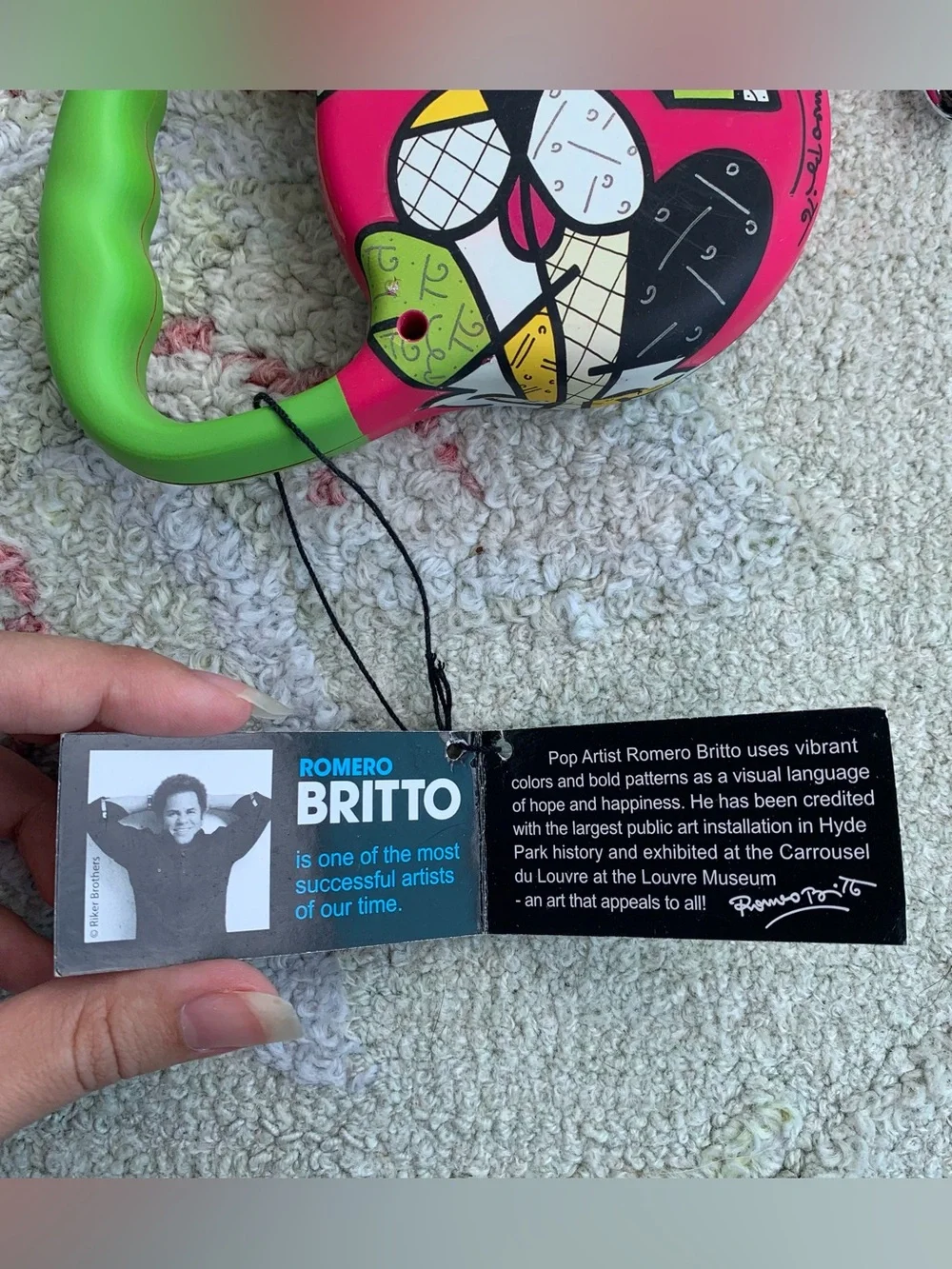 Vintage rare Romero Britto Pop Art Retractable Dog Leash